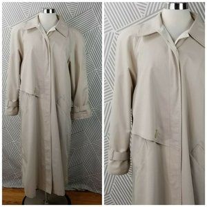 London Fog Trench Coat size 10 Raincoat Career tan